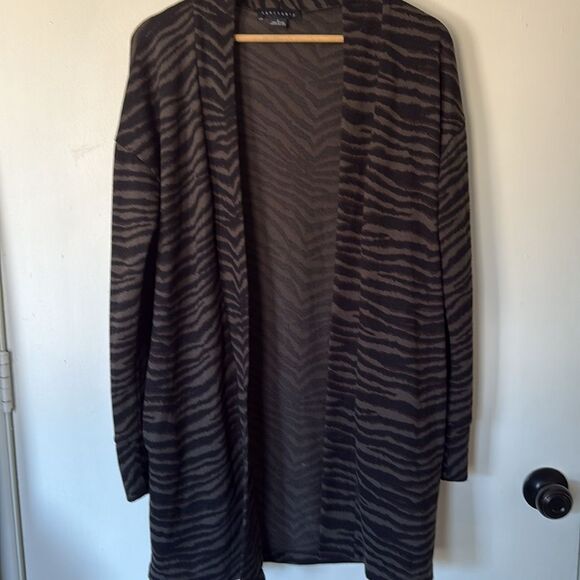 Sanctuary Nordstrom Tiger Stripe Animal Print Cardigan Duster Sweaterโ Small - Picture 2 of 8